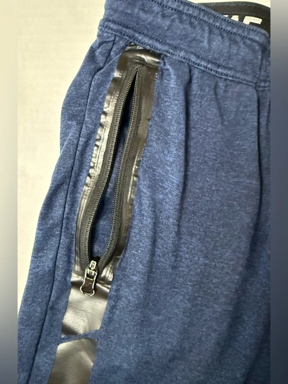 American Eagle AE Active Flex Athletic Shorts Heathered Navy Blue Size S